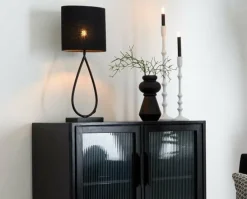 Light en Living Lampenkap ovaal recht Livigno zwart - diverse maten