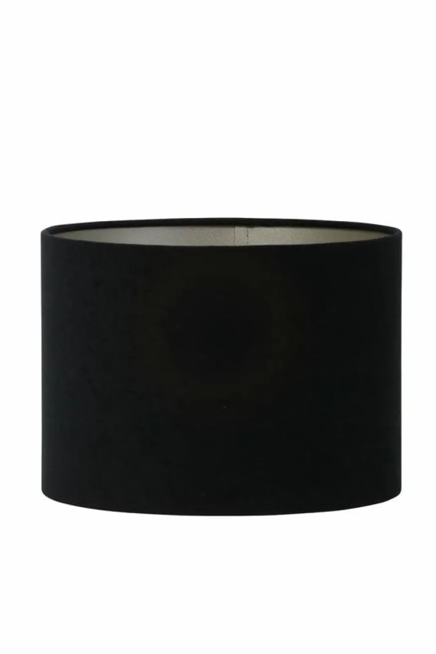 Light en Living Lampenkap cilinder VELOURS zwart-taupe - diverse maten