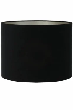 Light en Living Lampenkap cilinder VELOURS zwart-taupe - diverse maten