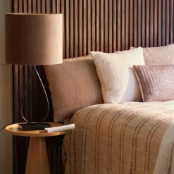 Light en Living Lampenkap cilinder 35-35-30 cm VELOURS chocolade bruin