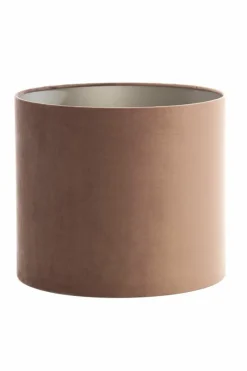 Light en Living Lampenkap cilinder 35-35-30 cm VELOURS chocolade bruin