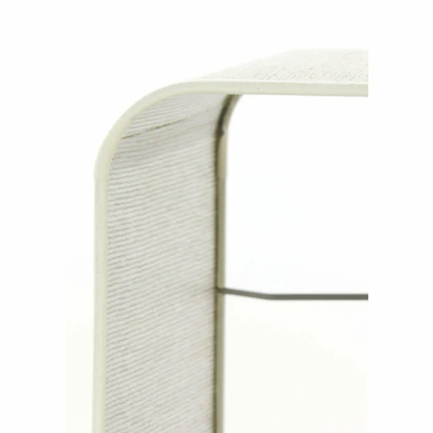 Light en Living Lampenkap vierkant rond hoog 25-25-30 cm BRESKA parel wit