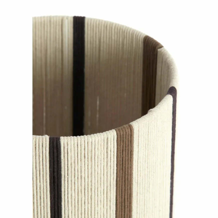 Light en Living Lampenkap cilinder 25-25-36 cm MEDAN crème+bruin+donker bruin