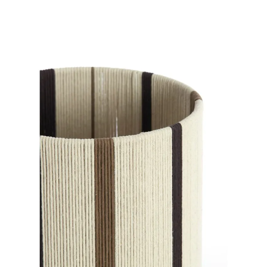 Light en Living Lampenkap cilinder 25-25-36 cm MEDAN crème+bruin+donker bruin