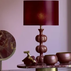 Light en Living Lampenkap rond 30x30x21 cm IMANI bordeaux