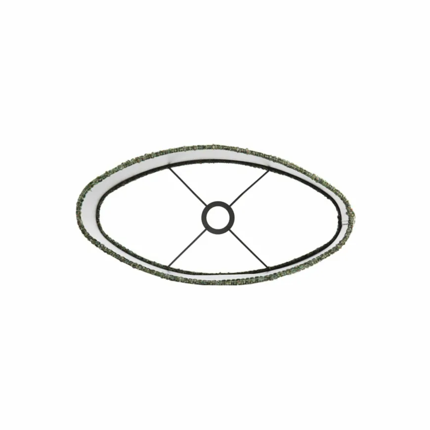Light en Living Lampenkap ovaal recht smal 45-21-32 cm OSIRE groen