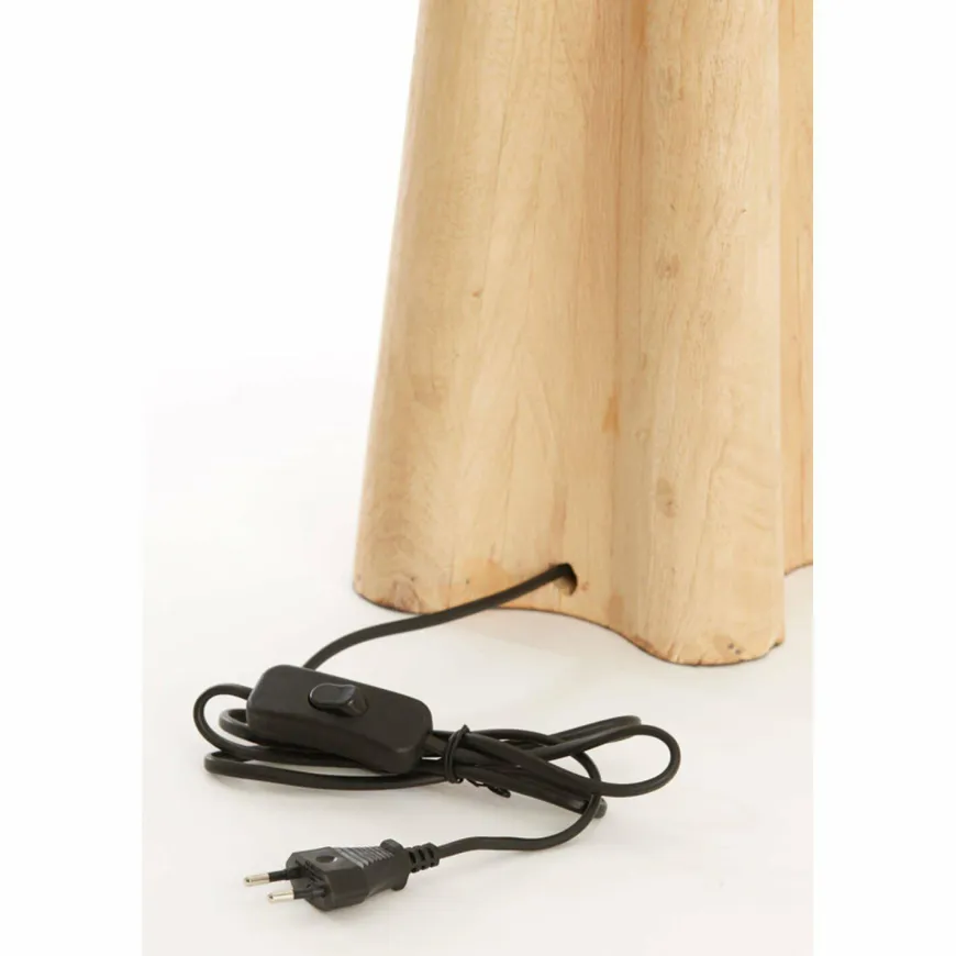 Light en Living Lampvoet 15x15x40 cm NAVELLI hout mat naturel