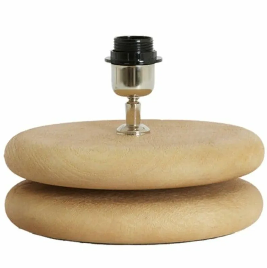 Light en Living Lampvoet Ø25x9 cm EBOLI hout mat naturel