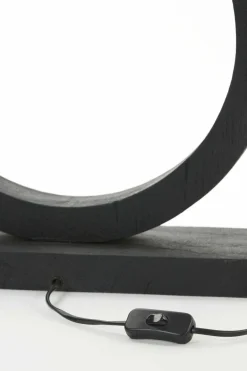 Light en Living Lampvoet 41x13x55 cm TINAR hout mat zwart