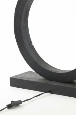 Light en Living Lampvoet 41x13x55 cm TINAR hout mat zwart