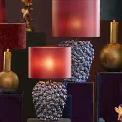 Light en Living Lampvoet Ø31,5x35 cm BERRIES keramiek donker blauw