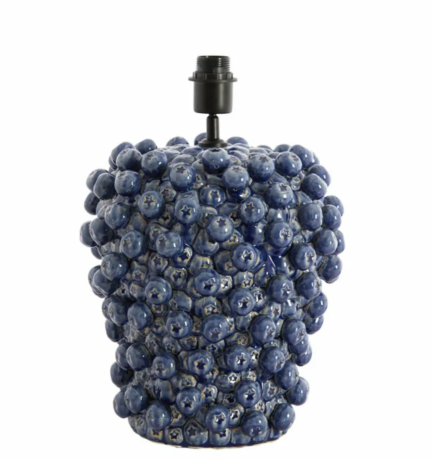Light en Living Lampvoet Ø31,5x35 cm BERRIES keramiek donker blauw