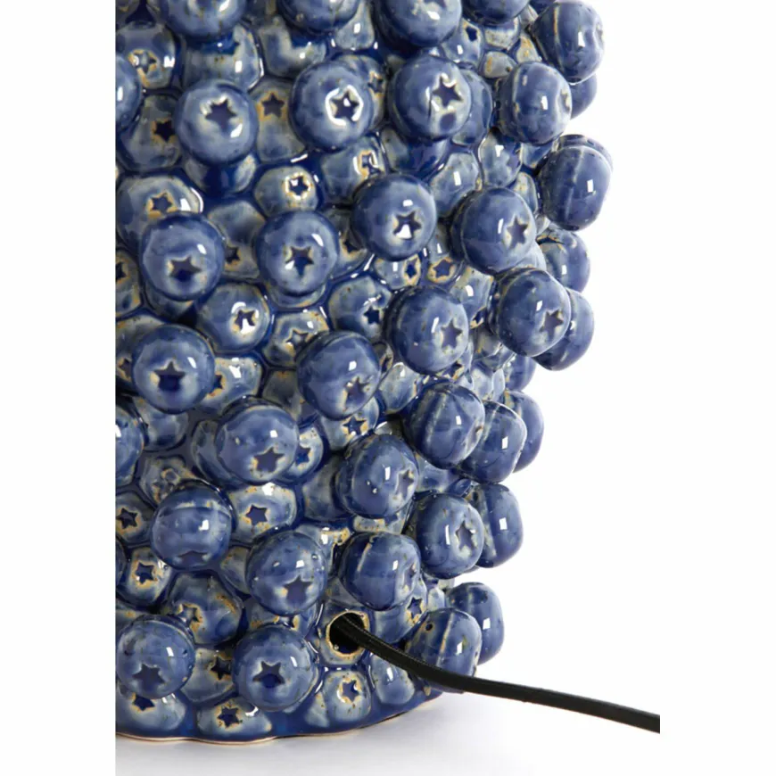 Light en Living Lampvoet Ø31,5x35 cm BERRIES keramiek donker blauw