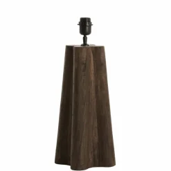 Light en Living Lampvoet 15x15x40 cm NAVELLI hout mat grijs/bruin