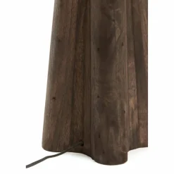 Light en Living Lampvoet 15x15x40 cm NAVELLI hout mat grijs/bruin