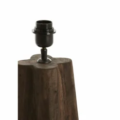 Light en Living Lampvoet 15x15x40 cm NAVELLI hout mat grijs/bruin
