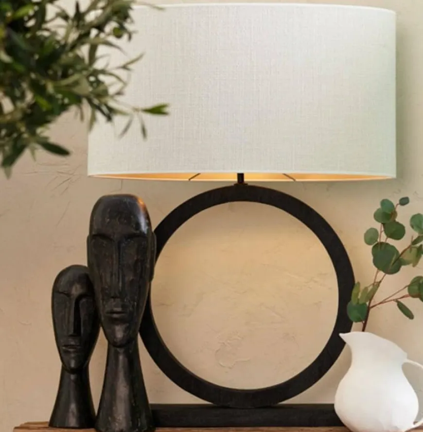 Light en Living Lampvoet 51x13x64 cm TINAR hout mat zwart