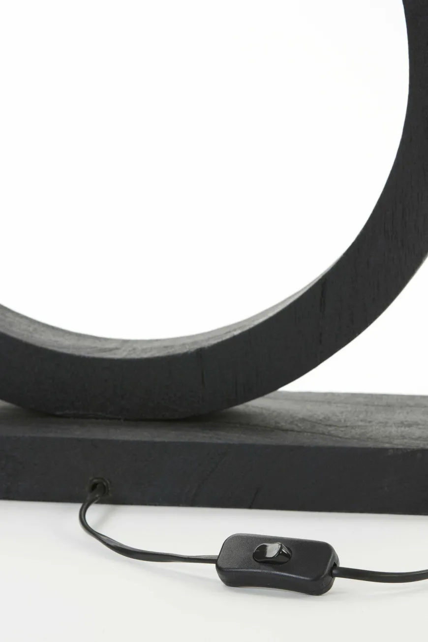 Light en Living Lampvoet 51x13x64 cm TINAR hout mat zwart
