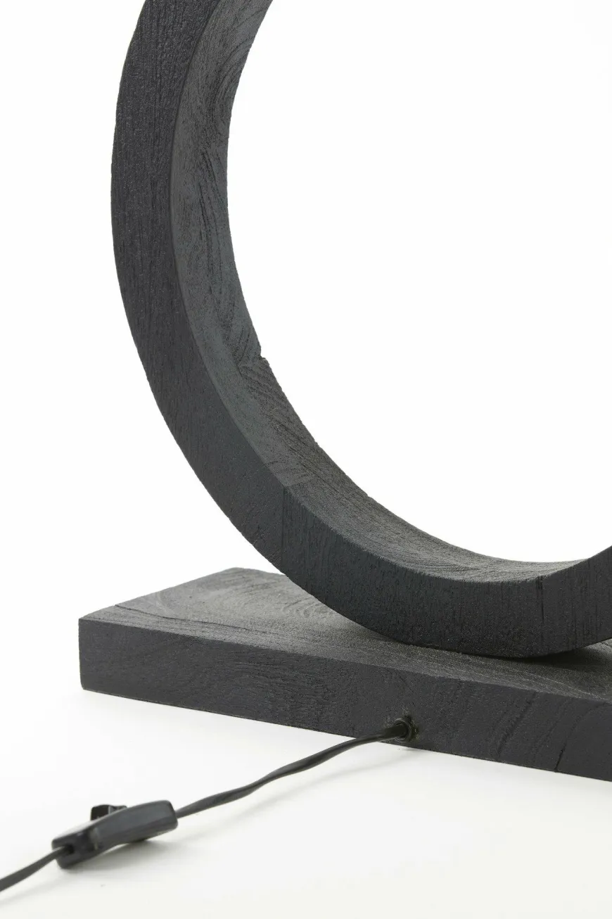 Light en Living Lampvoet 51x13x64 cm TINAR hout mat zwart