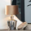 Light en Living Lampvoet Ø25x35 cm MYLES smoke glas+antiek brons