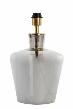 Light en Living Lampvoet Ø25x35 cm MYLES smoke glas+antiek brons