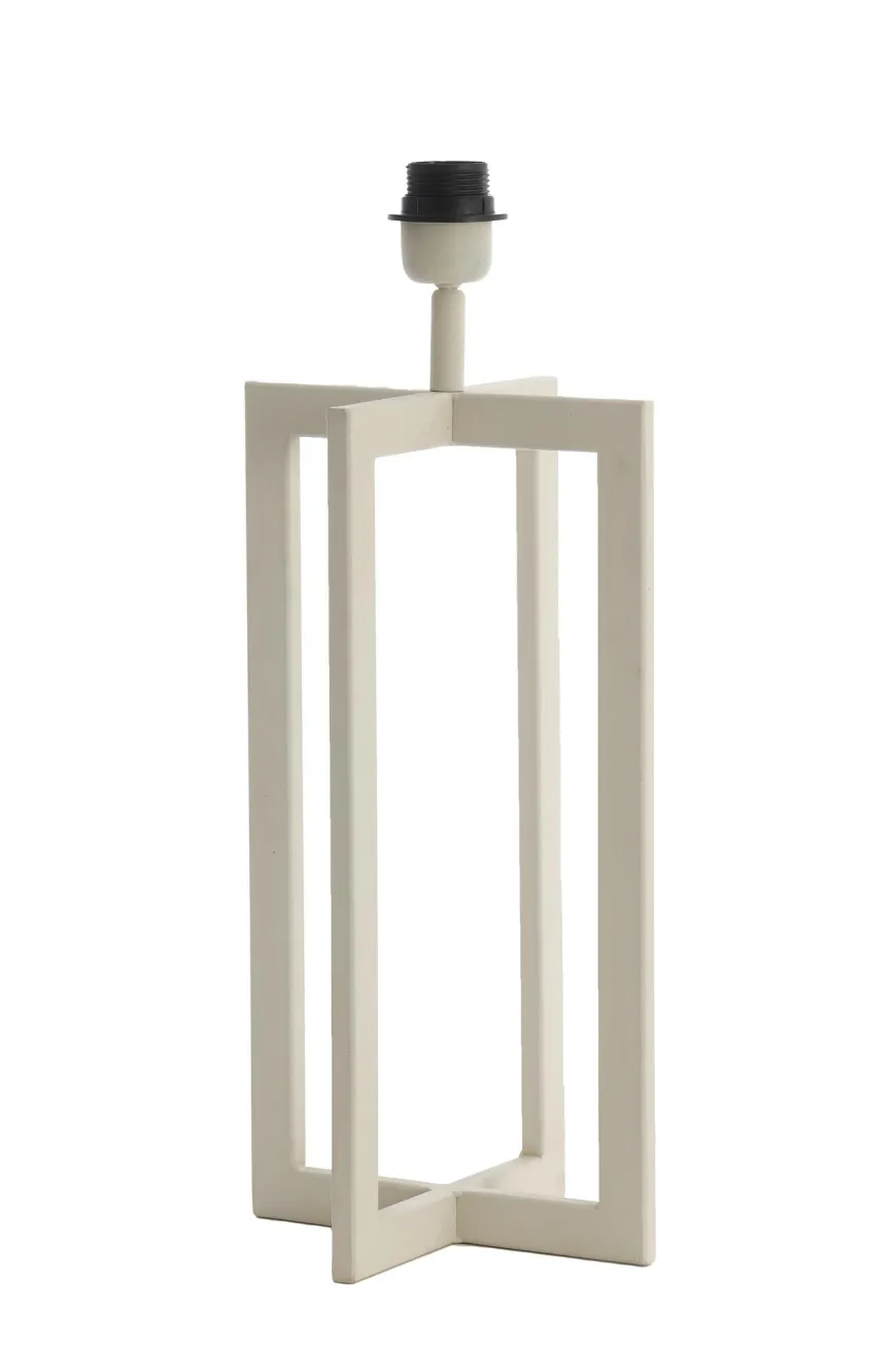 Light en Living Lampvoet 21x21x46 cm MACE crème