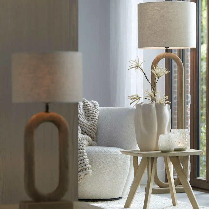 Light en Living Lampvoet 20x12x44 cm PACECO hout mat naturel