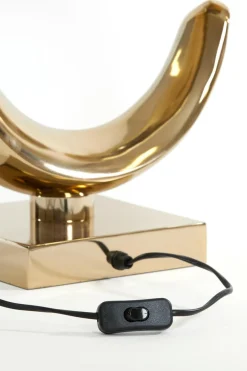 Light en Living Lampvoet 37x20x60 cm MAAN licht goud