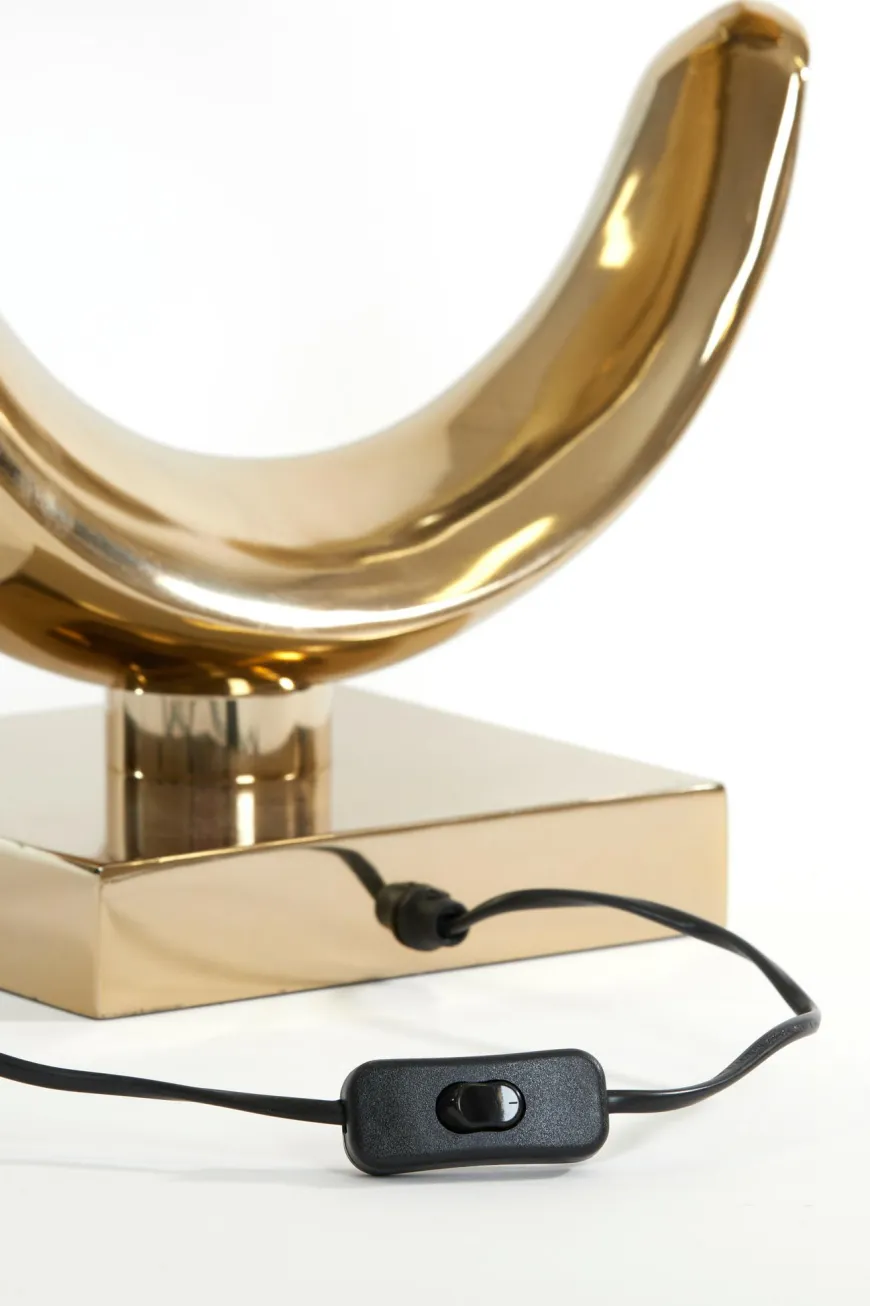 Light en Living Lampvoet 37x20x60 cm MAAN licht goud