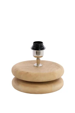 Light en Living Lampvoet EBOLI Ø20x9 cm Hout Mat Naturel – Light & Living