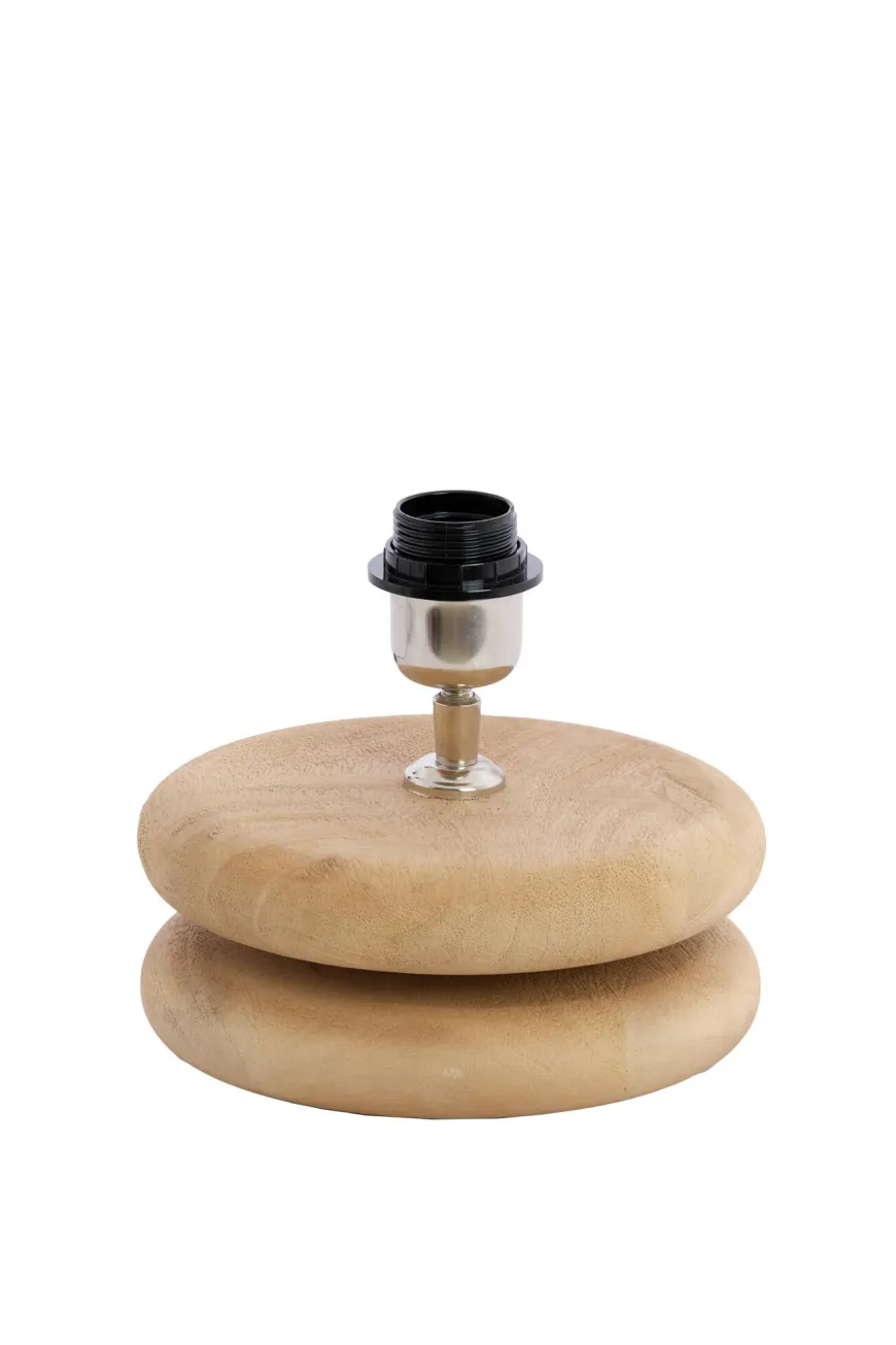 Light en Living Lampvoet EBOLI Ø20x9 cm Hout Mat Naturel – Light & Living