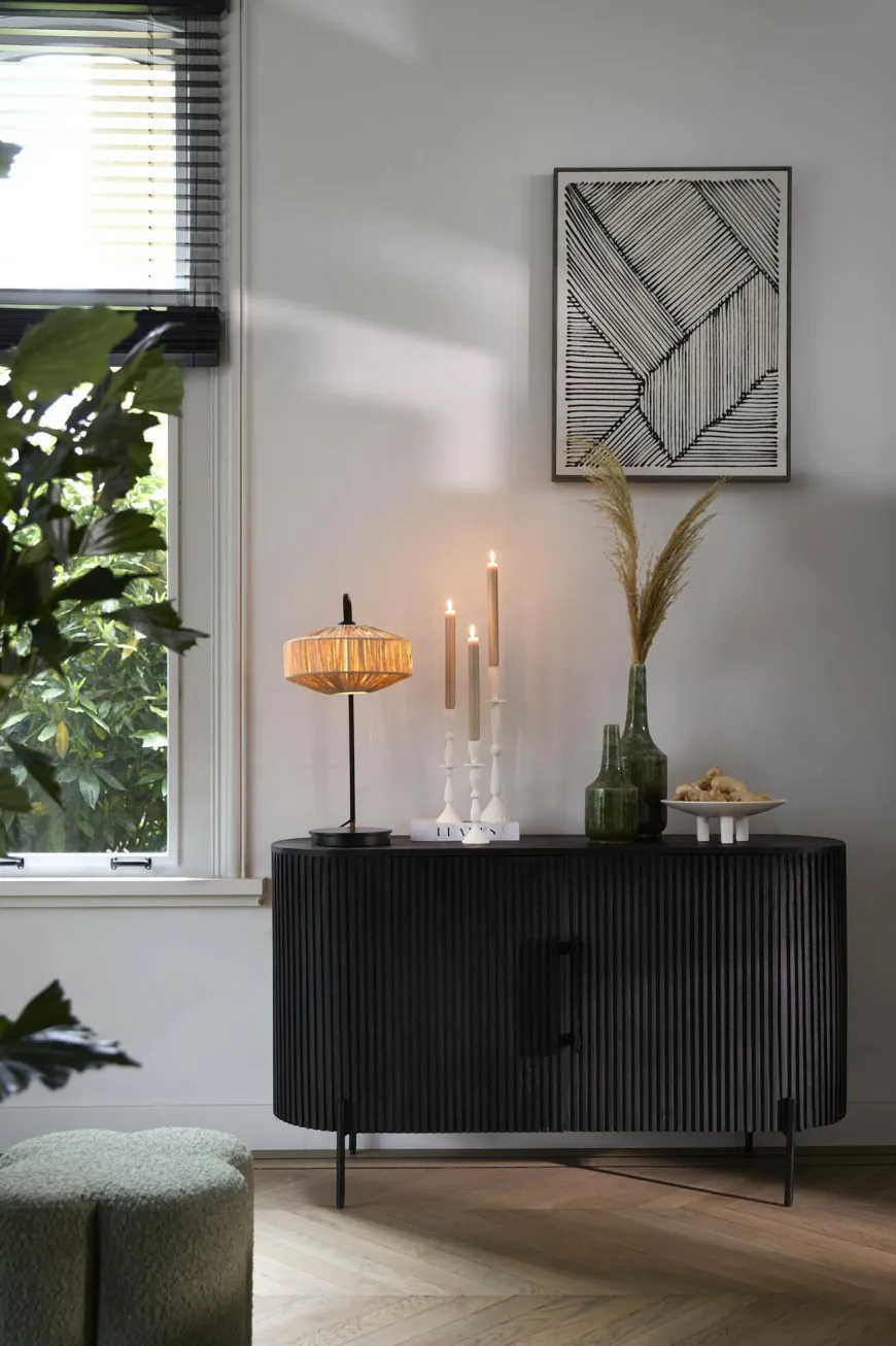 Light en Living Lampvoet 26,5x20x60 cm MARENO mat zwart