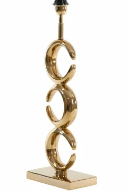 Light en Living Lampvoet 23x13x65 cm MAAN licht goud