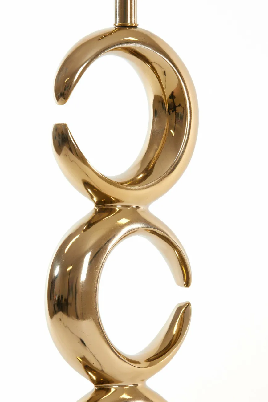Light en Living Lampvoet 23x13x65 cm MAAN licht goud