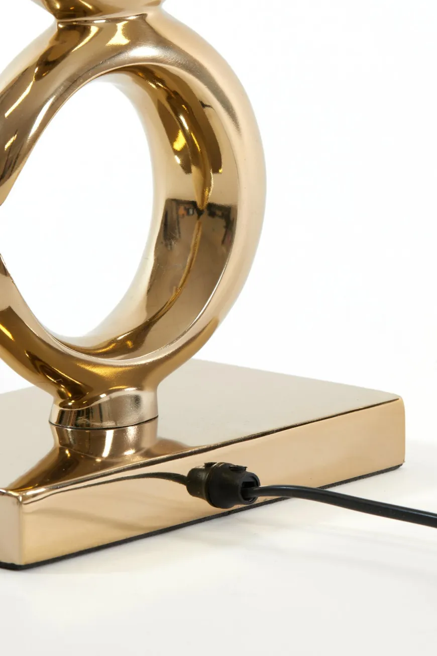 Light en Living Lampvoet 23x13x65 cm MAAN licht goud