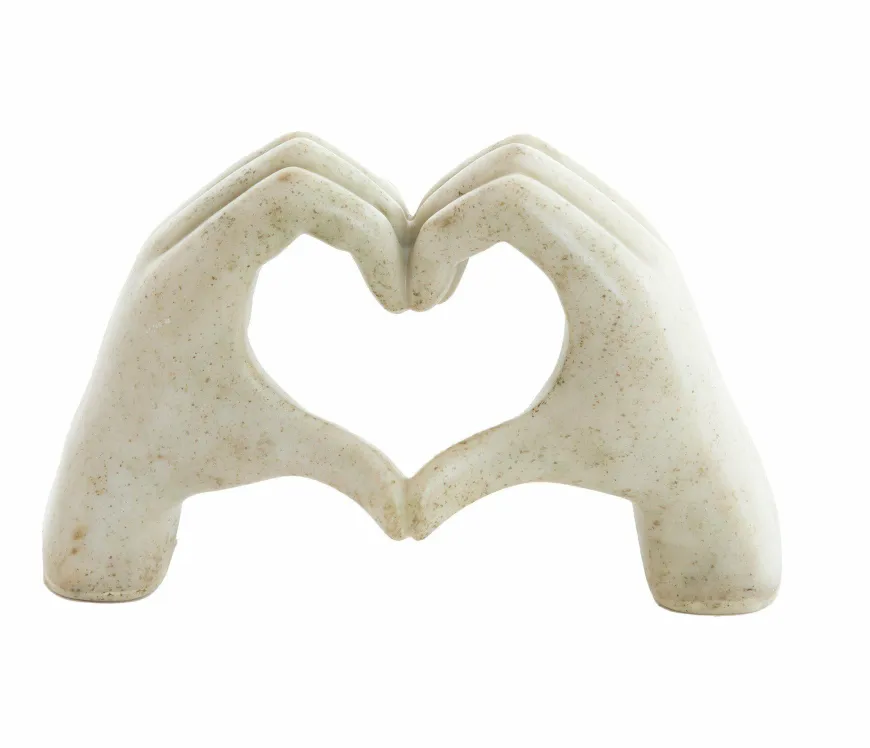 Light en Living Ornament 19x8x11,5 cm HANDS taupe grijs