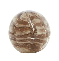 Light en Living Ornament Ø10X10 cm SAEL Glas Bruin+Creme+Glitter
