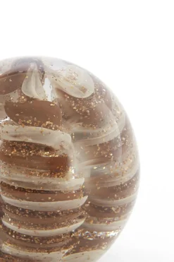 Light en Living Ornament Ø10X10 cm SAEL Glas Bruin+Creme+Glitter