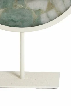 Light en Living Ornament op voet 35x12x50 cm GOUYA groen agaat+crème