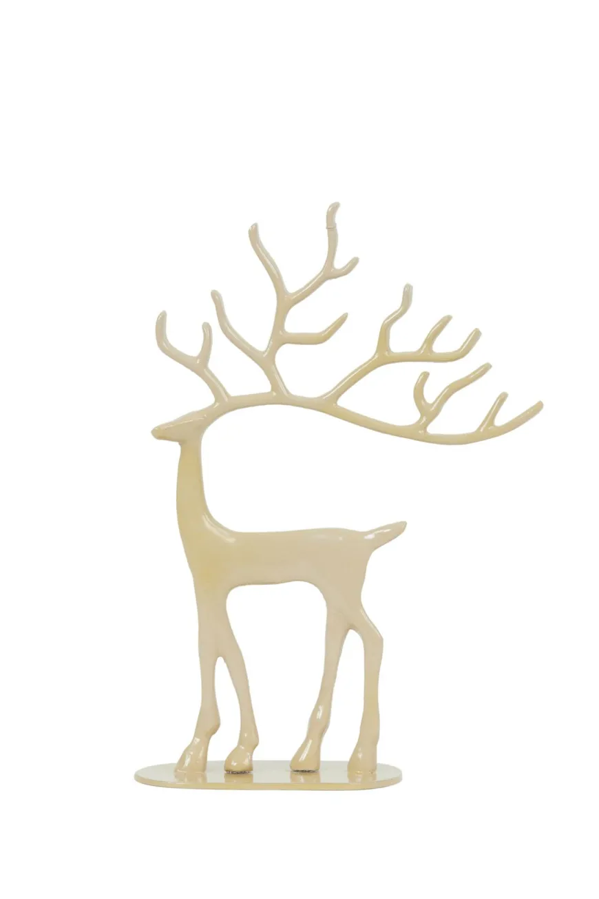 Light en Living Ornament 17x6x24 cm DEER glanzend zand