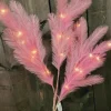 Light en Living Ornament LED 110 cm FEATHER rood / roze