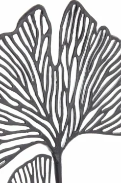 Light en Living Ornament op voet 36x10x48 cm LEAF mat zwart