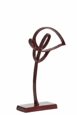 Light en Living Ornament op voet 19x8x38 cm CALLA glans bordeaux