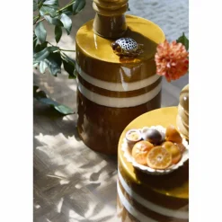 Light en Living Ornament 15,5x14,5x7 cm TURTLE glas amber+wit-zwart