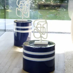 Light en Living Ornament op voet 18x8x31 cm GOLEZA crème