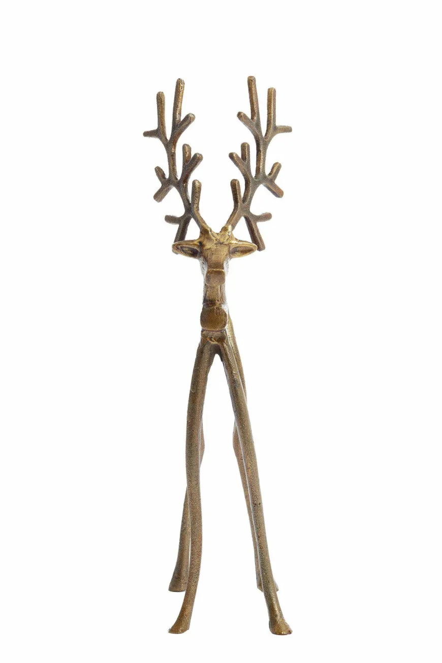 Light en Living Ornament 20.5x13x47 cm REINDEER goud