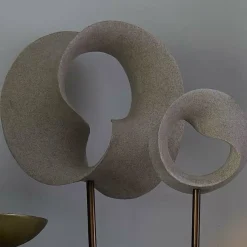 Light en Living Ornament op voet 20x10x30 cm TUZLA taupe+donker brons