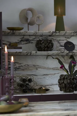 Light en Living Ornament op voet 20x10x30 cm TUZLA taupe+donker brons