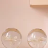 Light en Living Ornament Ø8x8 cm FLOWER glas lichtroze+groen