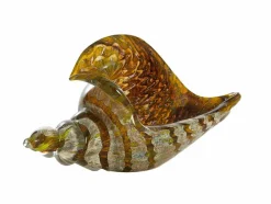Light en Living Ornament 22x10x12 cm SHELL glas olijf groen